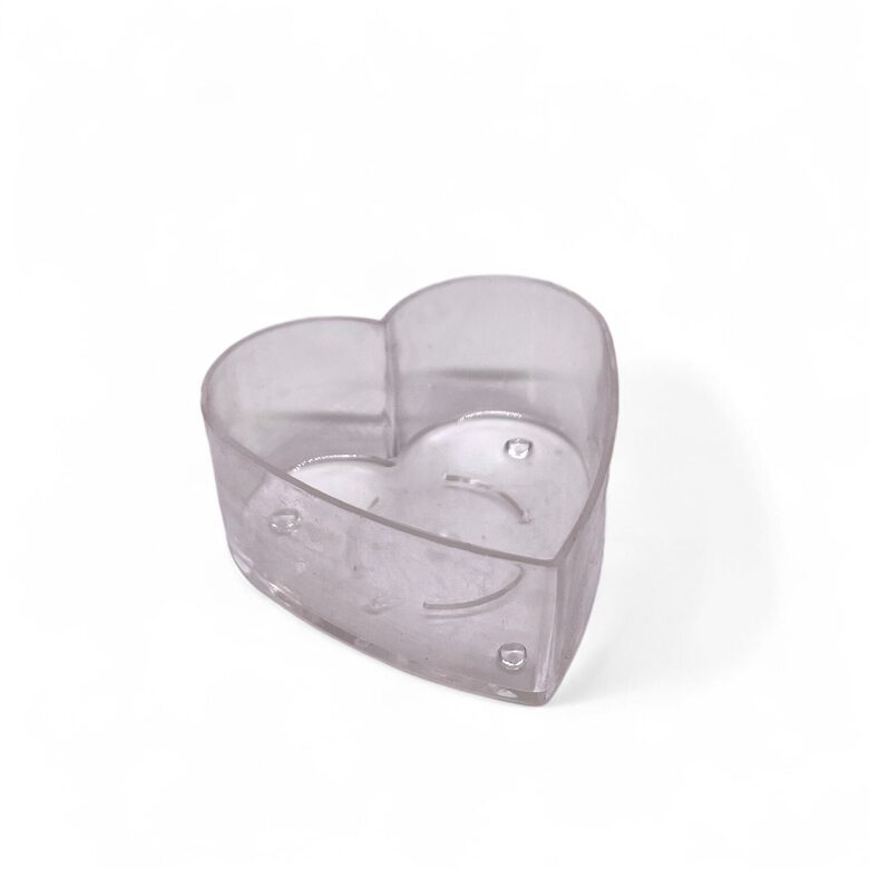 Plastic tea light candle mold - heart